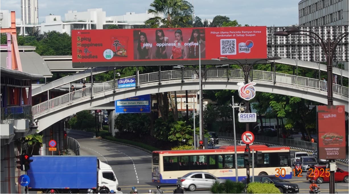 2 Sided Digital Overhead Bridge Billboard at Jalan Sultan Ismail, Kuala Lumpur (Near LRT Sultan Ismail)