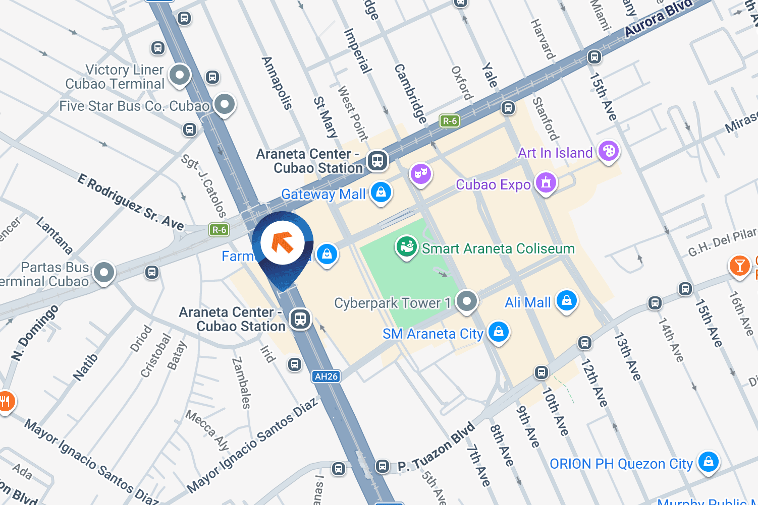 Map - Horizontal Digital Screen Billboard at EDSA Araneta Center, Cubao, Quezon City, Metro Manila (Mandaluyong-bound, Near MRT-3 Cubao Station)