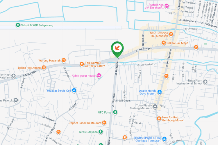 Map - Vertical Static Billboard at Jl. Adisucipto , Selaparang, Mataram, Nusa Tenggara Barat nearby Bundaran Ex Bandara