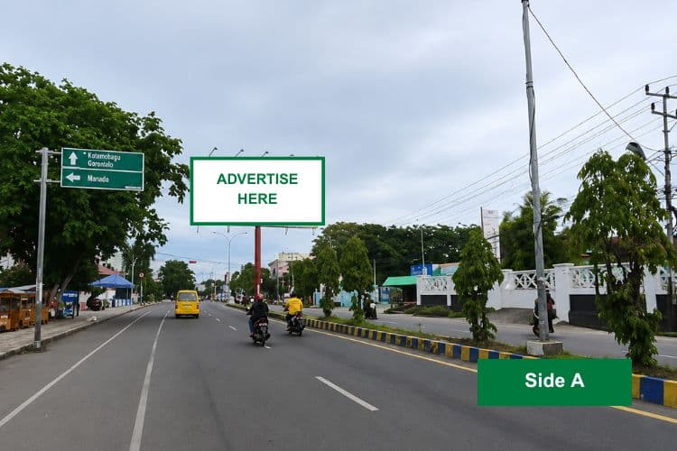 1 Sided Horizontal Static Billboard at Jl. Basuki Rahmad, Sorong, Papua Barat Daya (nearby Bank Mandiri Sorong)