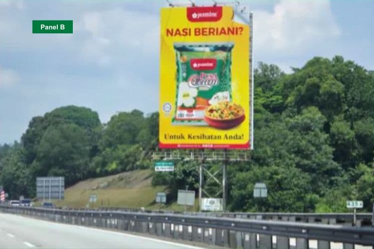 Vertical Unipole Billboard at NSE Highway KM436, Rawang, Selangor near Sungai Buaya interchange