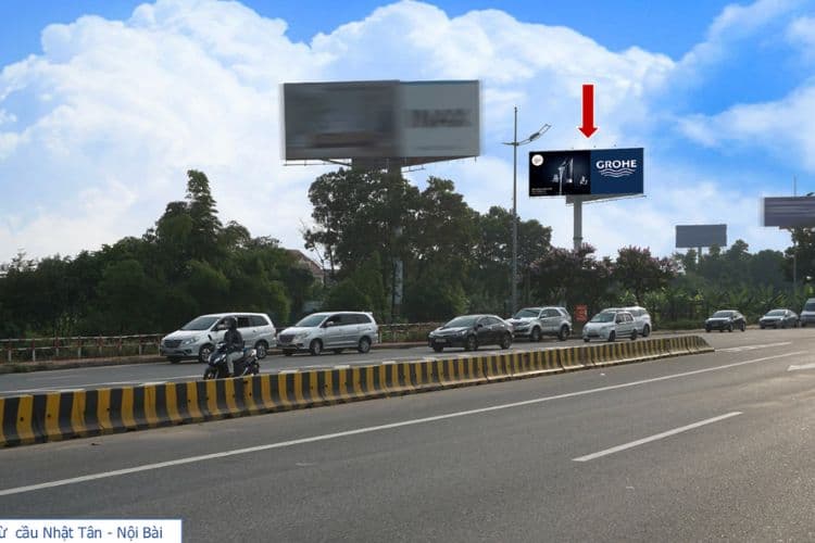 Panel B - Horizontal Unipole Billboard at Noi Bai International Airport, Ba Dinh Ward, Ha Noi City (Opposite Noi Bai Airport, Nhat Tan - Noi Bai street)