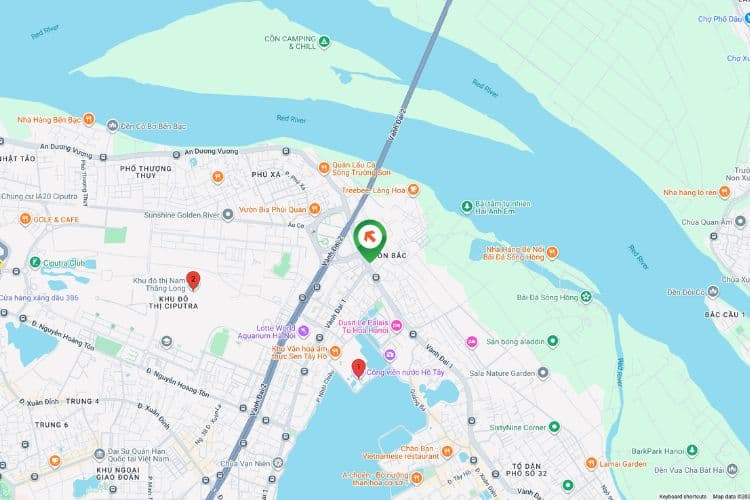 Map - Horizontal Wallscape Billboard at 2-4 An Duong Vuong , Hong Ha Ward , Ha Noi City