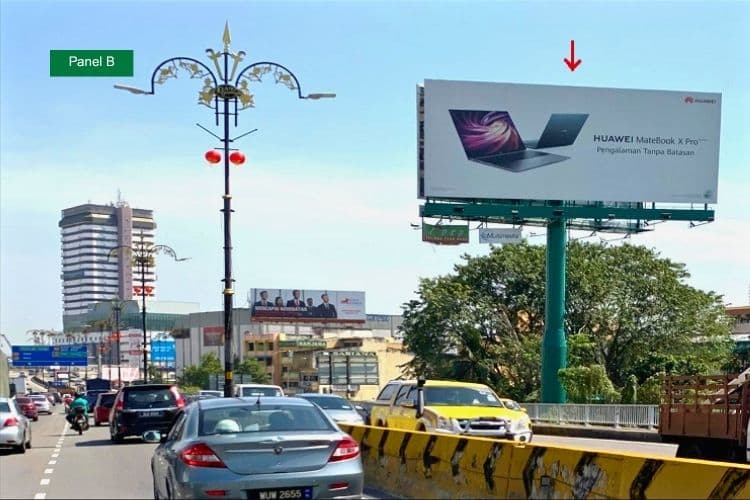 2 Sided Horizontal Unipole Billboard at Jalan Jambatan Kota, Klang, Selangor