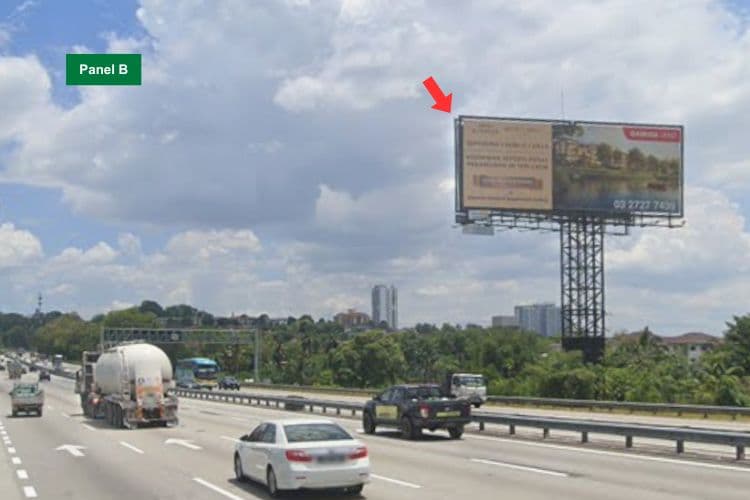 Horizontal Unipole Billboard at NSE Highway KM454, Sungai Buloh, Selangor
