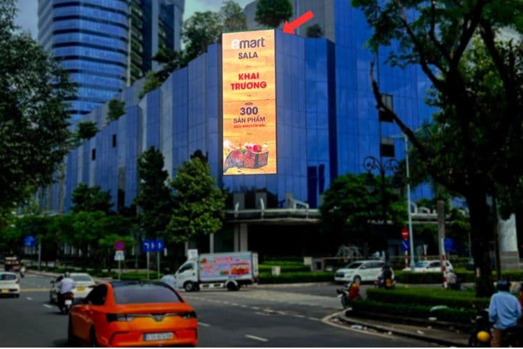 Vertical LED Screen Billboard at 10 Mai Chi Tho, An Khanh, Ho Chi Minh City D6