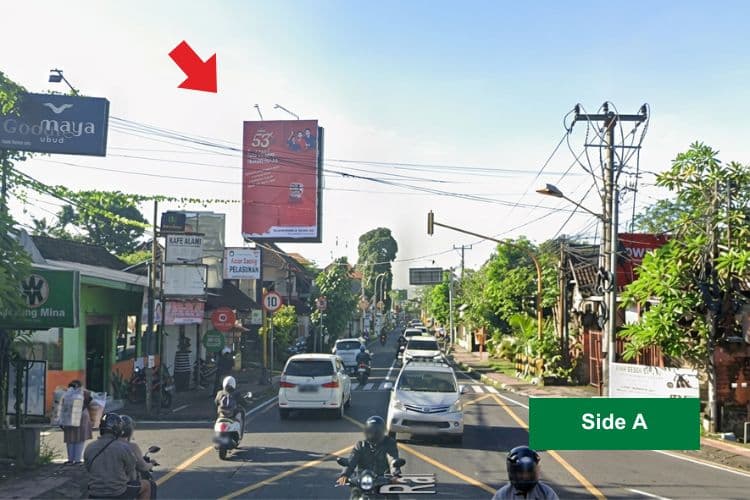 1 Panel Vertical Static Billboard at Jl. Cok Gede Rai, Gianyar, Bali (nearby Patung Arjuna intersection, Side B)