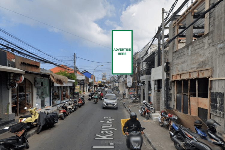 1 Panel Vertical Static Billboard at Jl. Kayu Aya, Badung, Bali ((nearby BMM Money Changer))
