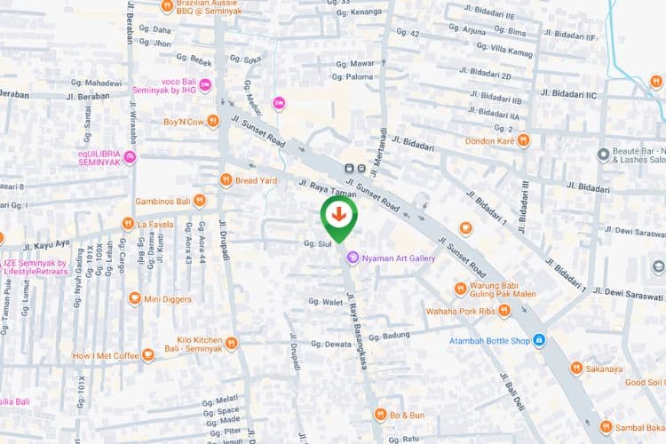 Map - Vertical Static Billboard at Jl. Raya Seminyak, Badung, Bali (nearby Doppio Cafe Pink)