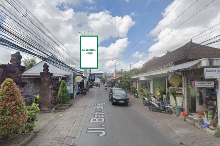 1 Panel Vertical Static Billboard at Jl. Batu Belig, Badung, Bali ((towards Kerobokan))