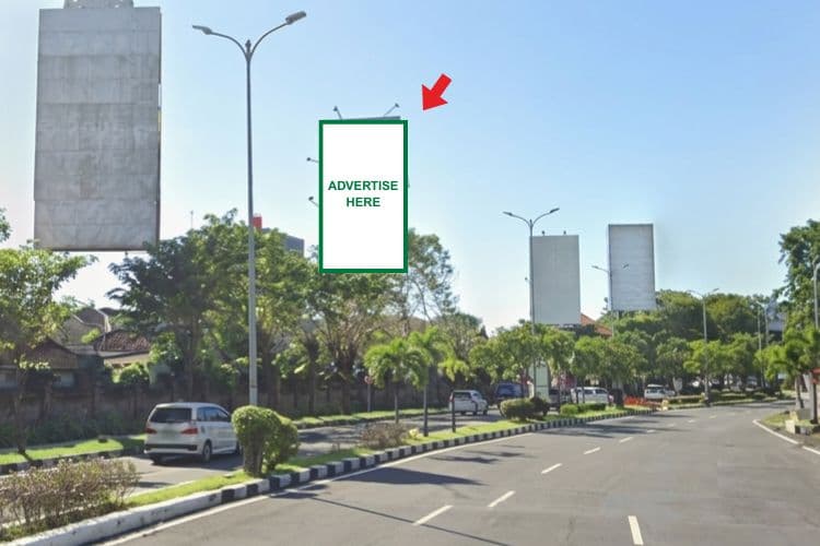 1 Panel Vertical Static Billboard at Jl. Bandara Ngurah Rai, Badung, Bali ((towards Denpasar))