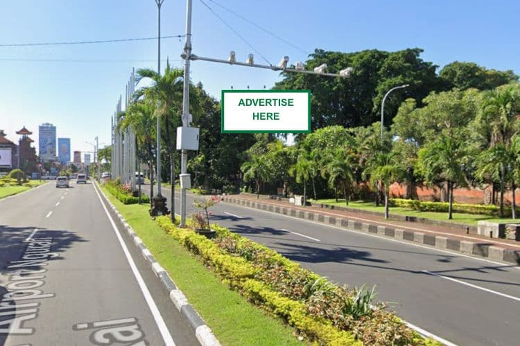 1 Panel Horizontal Static Billboard at Jl. Bandara I Gusti Ngurah Rai, Badung, Bali ((intersection Patung Kuda - DAT 3))