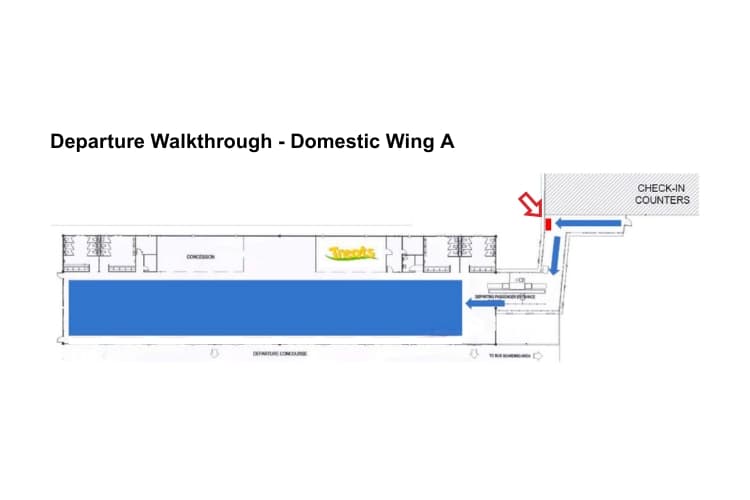 Map - Horizontal Wall Sticker Billboard at Caticlan Airport, Malay, Aklan (Domestic Departure Wing A - Security Check)