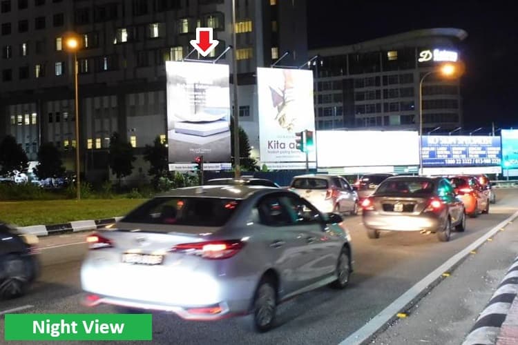 Vertical Minipole Billboard at Bangi Tol Roundabout, Bangi, Selangor