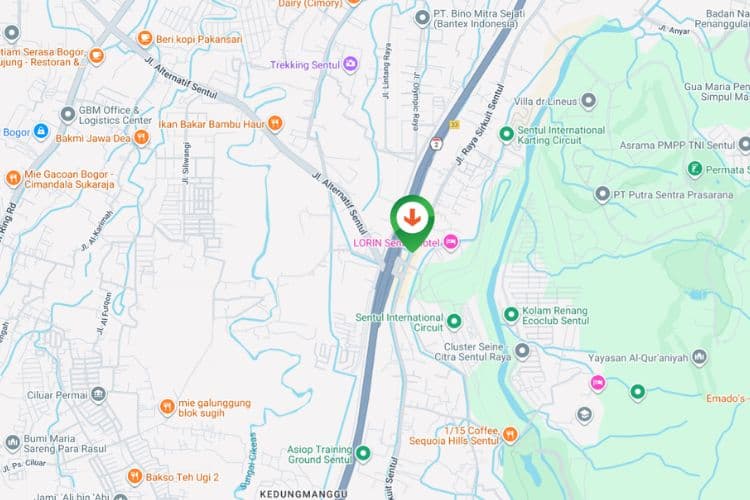 Map - Vertical Static Billboard at Jl. Raya Sirkuit Sentul, Bogor, Jawa Barat (nearby MR DIY, to Hambalang)