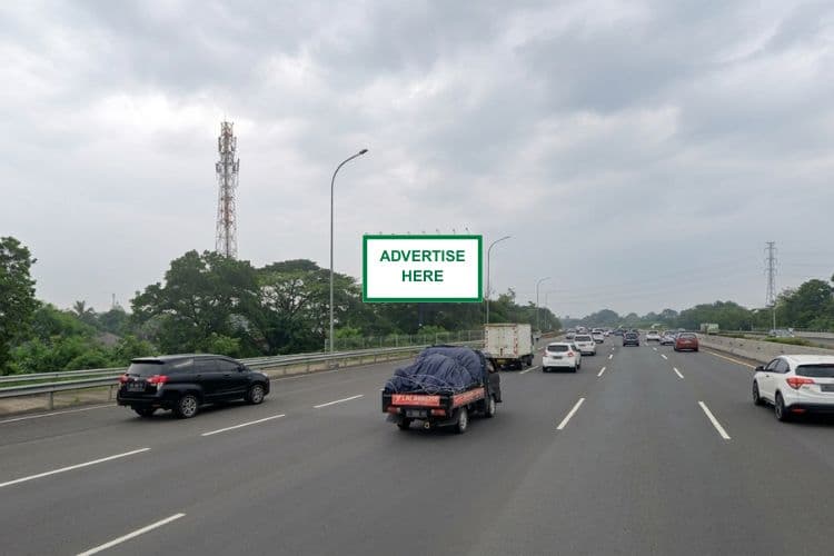 1 Panel Horizontal Static Billboard at Tol Jagorawi KM 18+200B, Depok, Jawa Barat ((to Jakarta))