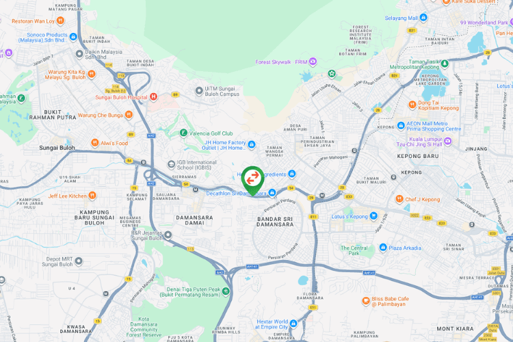 Map: Overhead Bridge - Jalan Kuala Selangor, Sungai Buloh, Selangor