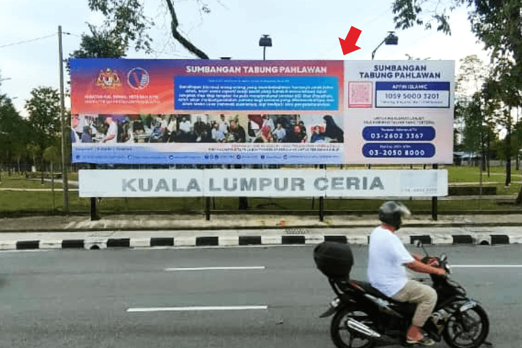 1 Panel Free Standing Billboard at Jalan Jaya 1 / Jalan Perkasa / Taman Maluri Intersection, Kuala Lumpur