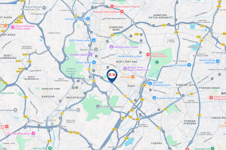 Map - Digital Overhead Bridge Billboard at Jalan Maharajalela, Kuala Lumpur