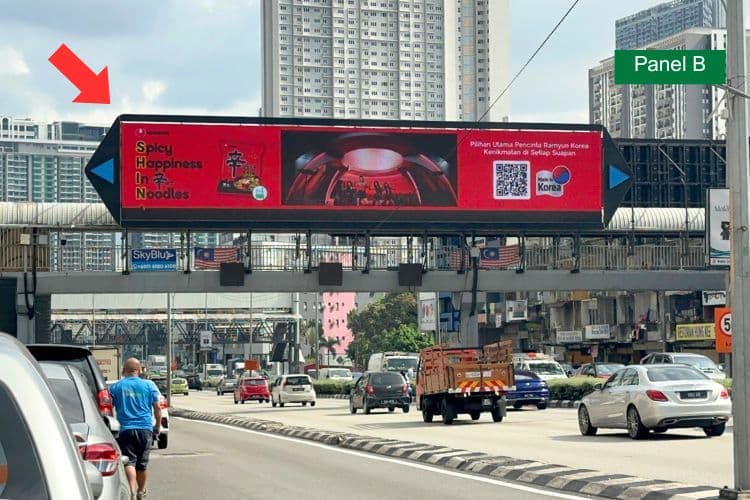 2 Sided Digital Overhead Bridge Billboard at Jalan Loke Yew, Kuala Lumpur