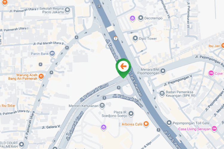 Map -  FO (Flyover)Billboard at Jl. Tentara Pelajar, Kebayoran Lama, Jakarta Pusat, DKI Jakarta