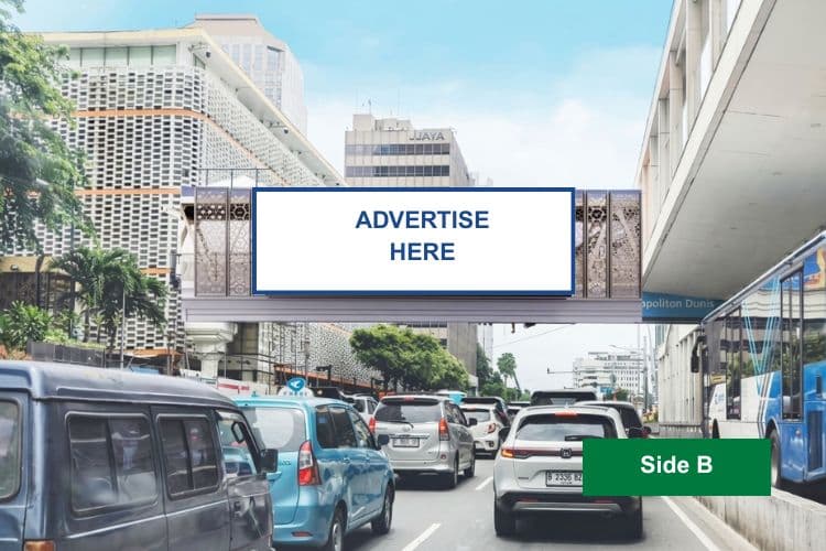 1 Panel LED JPO Billboard at Jl. MH Thamrin, Jakarta Pusat, DKI Jakarta (in front of Bawaslu)