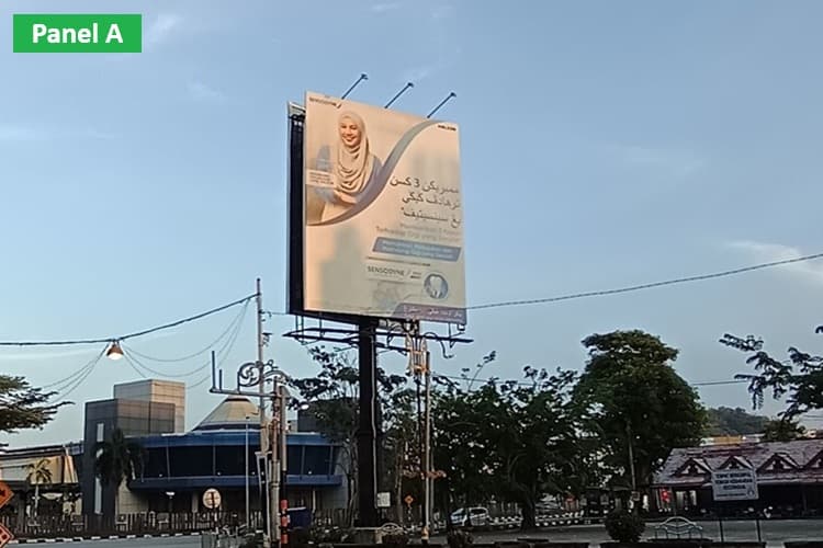 2 Sided Vertical Unipole Billboard at Jalan Sultan Ismail / Jalan Batas Baru, Kuala Terengganu, Terengganu (Infront Agro Bank)