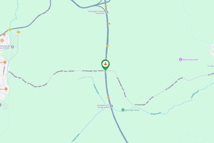 Map - Overhead Bridge Billboard at East Coast Expressway KM329.3, Kerteh, Terengganu