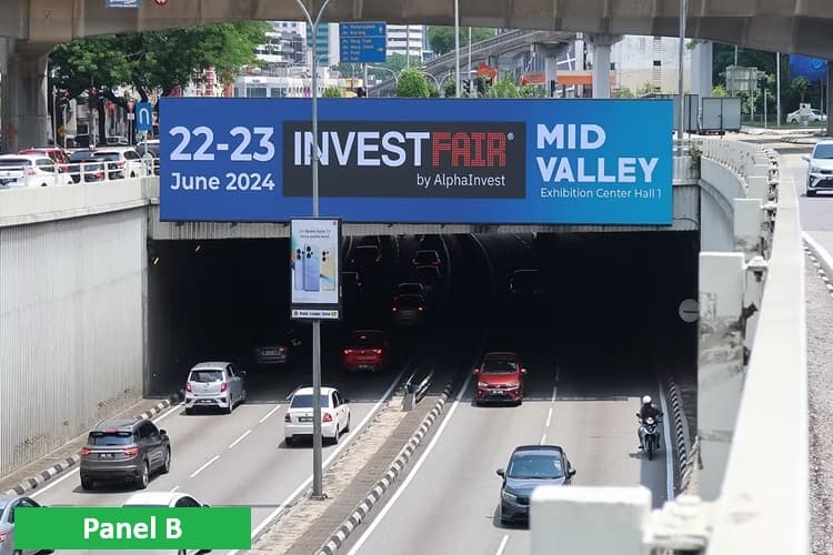 Digital Overhead Bridge Billboard at Jalan Maharajalela, Kuala Lumpur