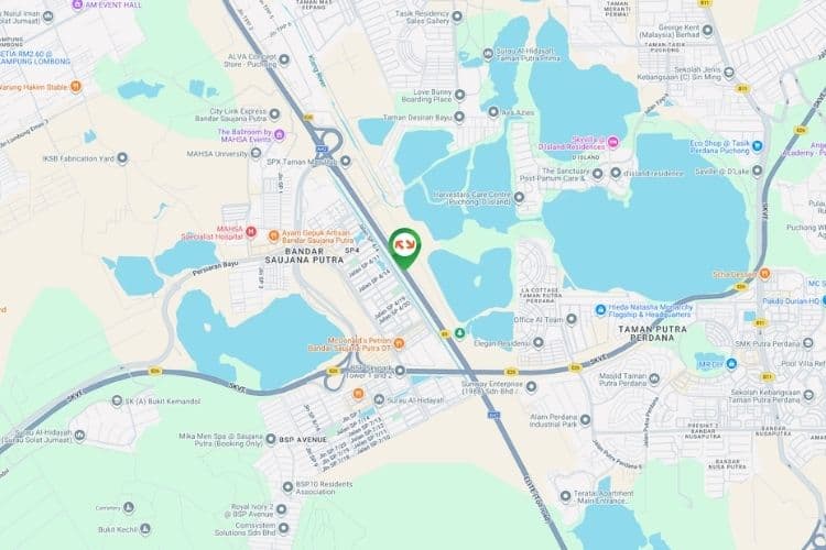 Map - Giant Gantry Billboard at ELITE KM 17.7 (E6), Bandar Saujana Putra, Puchong, Selangor