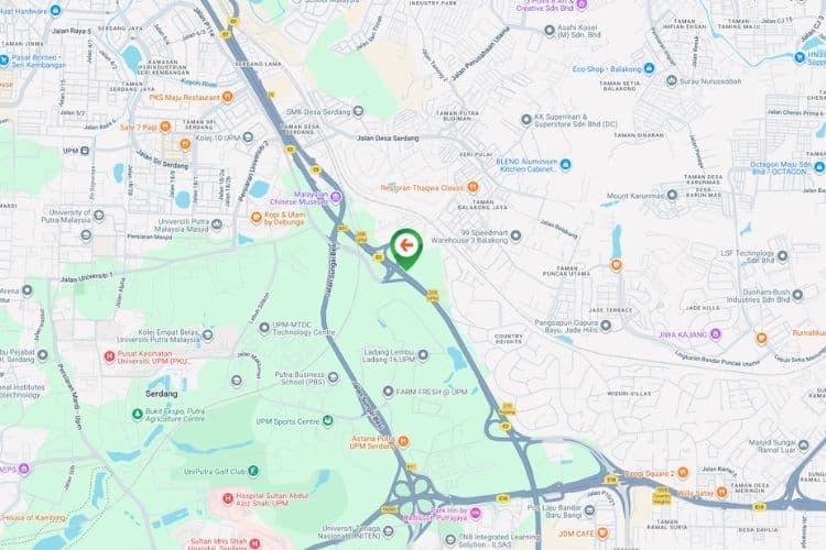 Map - Free Standing Billboard at NSE KM304.70, Kajang, Selangor