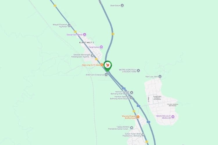 Map -  Free Standing Billboard at NSE Highway KM381.70, Behrang, Perak (NB)