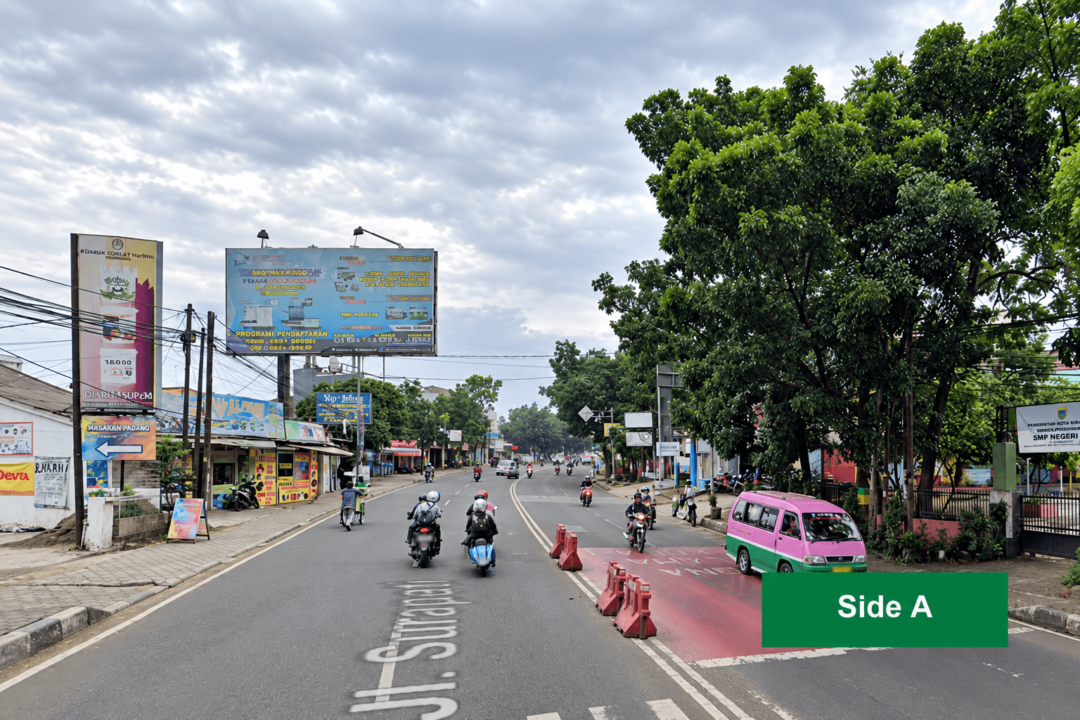 2 Sided Horizontal Static Billboard at Jl. Surapati No 76, Bandung, Jawa Barat