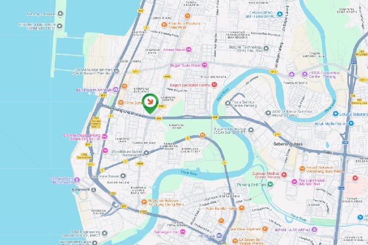 Map-BKE Highway / Jalan Siram, Butterworth, Penang