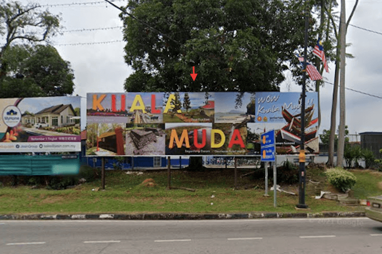 1 Sided Free Standing Billboard at Intersection of Jalan Sungai Layar / Jalan Ibrahim, Kedah