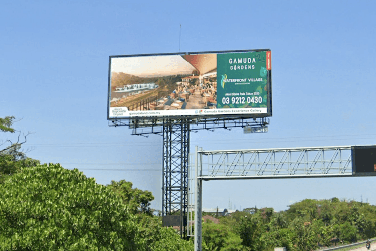 2 Sided Unipole Billboard at Sungai Buloh PLUS Highway, Selangor