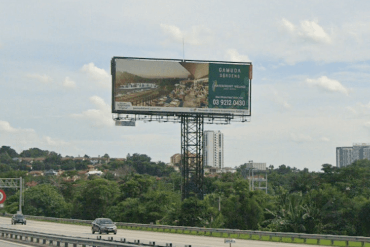 2 Sided Unipole Billboard at Sungai Buloh PLUS Highway, Selangor