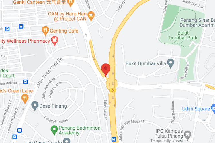 2 Sided Vertical Unipole Billboard at Jalan Masjid Negeri Roundabout, Jelutong, Penang