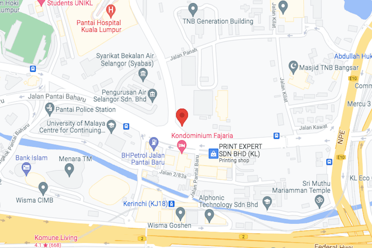 1 Sided Minipole Billboard at Jalan Pantai Baharu, Kuala Lumpur