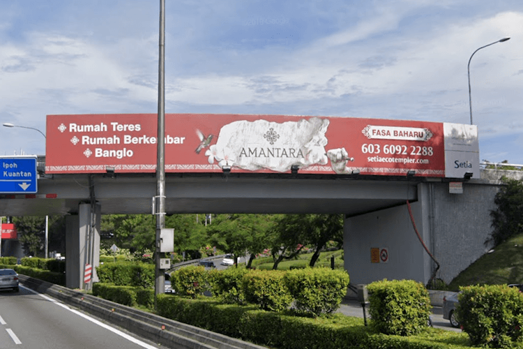 2 Sided Overhead Bridge Billboard at Flyover Near PWTC, Crossing Jalan Tun Razak, Kuala Lumpur