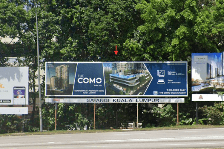 1 Panel Free Standing Billboard at Jalan Gembira (Jalan Mega), OUG, Kuala Lumpur (towards Old Klang Road)