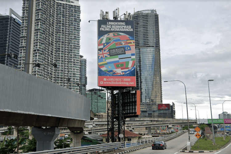 3 Sided Unipole Billboard at Kuil Sri Muthumariamman, Jalan Pantai Baru Off Pantai Dalam, Selangor