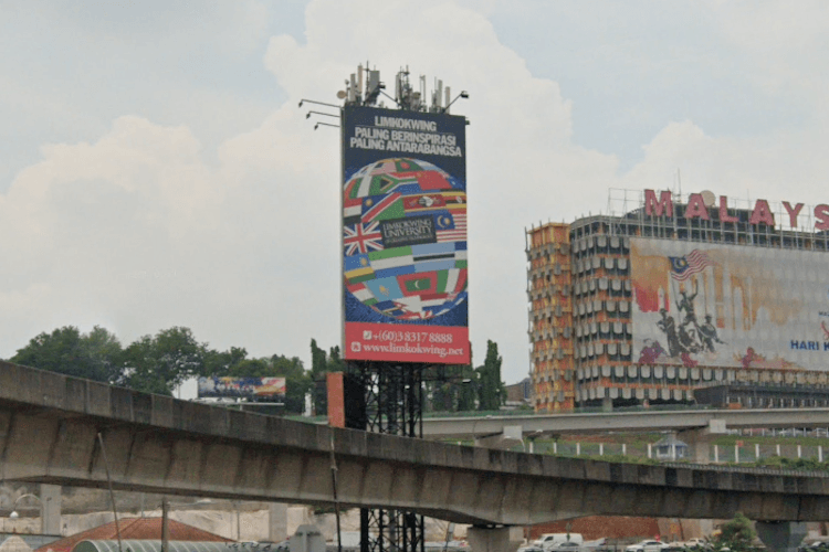 3 Sided Unipole Billboard at Kuil Sri Muthumariamman, Jalan Pantai Baru Off Pantai Dalam, Selangor