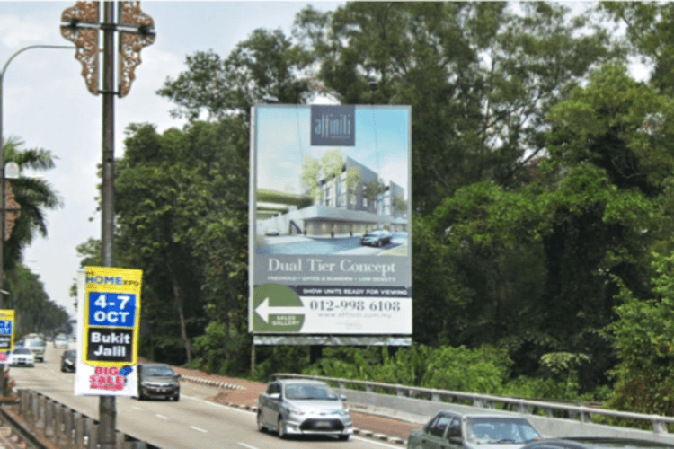 2 Sided Minipole Billboard at Bukit Jalil Link Sungai Kuyoh, Kuala Lumpur
