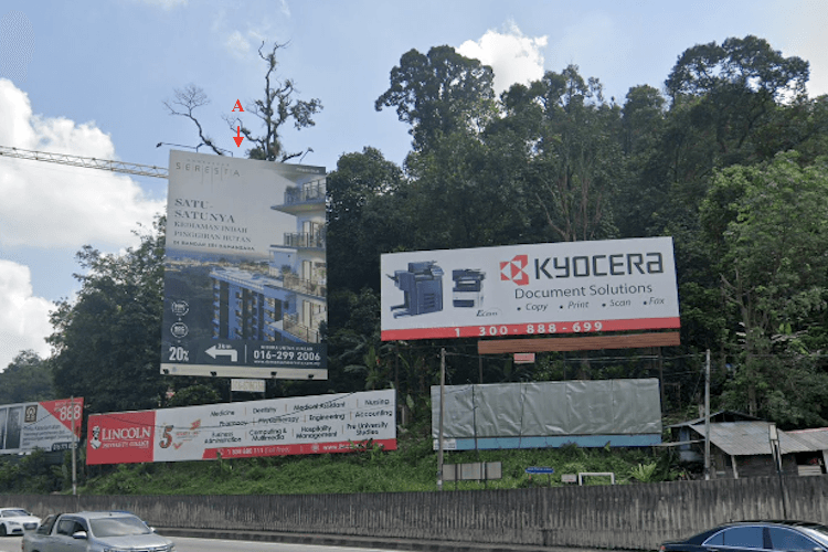1 Sided Minipole Billboard at LDP, Petaling Jaya (A), Selangor