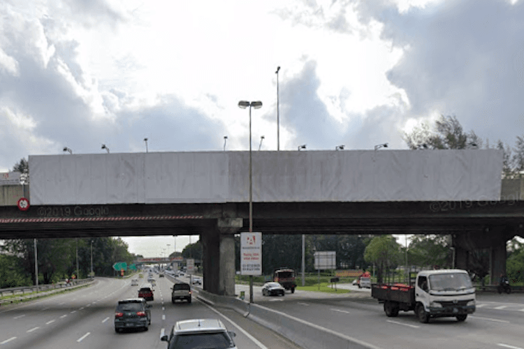 1 Sided Overhead Bridge Billboard at Kesas Highway Bridge, Subang Jaya, Selangor