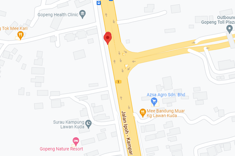 1 Sided Free Standing Billboard at Intersection Jalan Ipoh-Kuala Lumpur from Plus Highway / Tol Gopeng, Perak