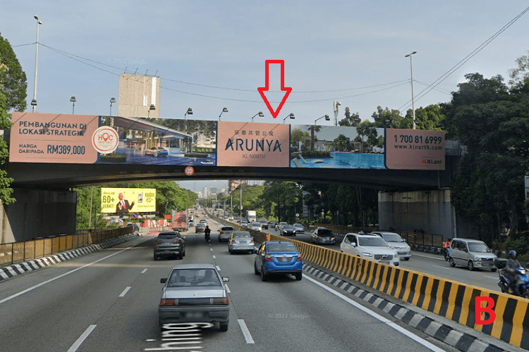 2 Sided Overhead Bridge Billboard at Jalan Kuching to Bulatan Duta, Kuala Lumpur