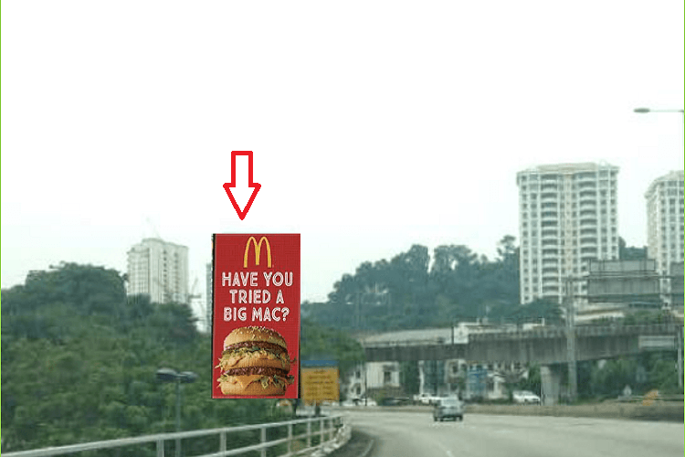 1 Panel Digital Screen Billboard at Jalan Syed Putra, Kuala Lumpur ( before Exit to Mid Valley / Volvo)