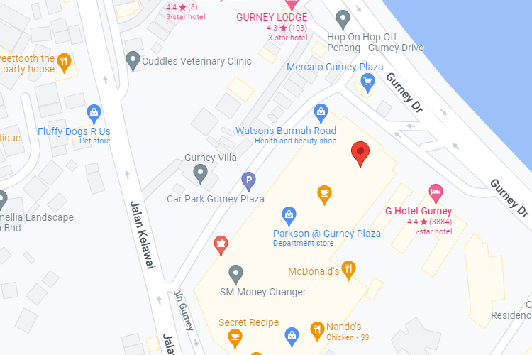 Map - Digital Screen Billboard at Gurney Plaza Shopping Mall Centre Court, George Town, Penang